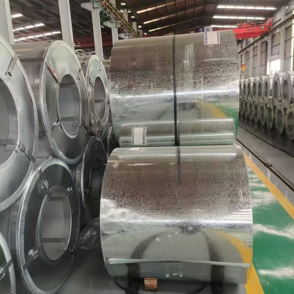 Warehouse stock of hot dipped galvanized coil, various sizes galvanized steel coil for construction and automobile industry