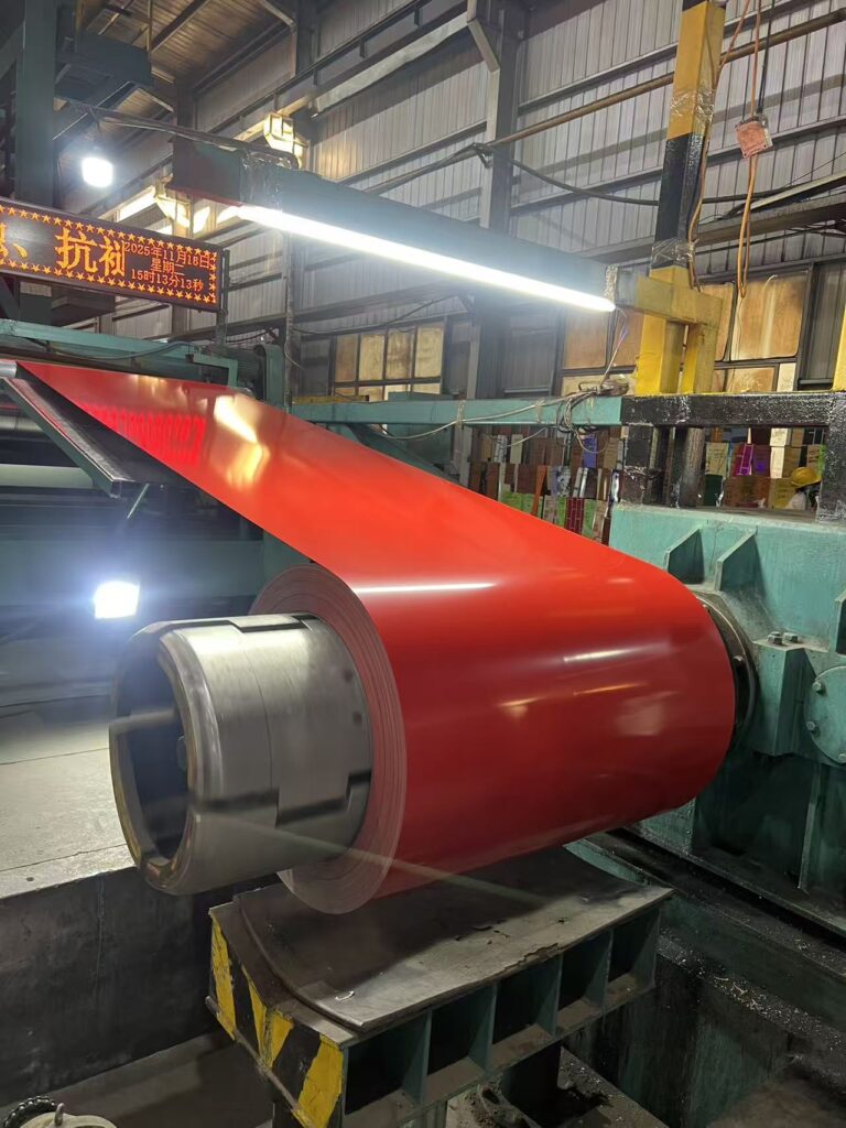 Color Coated Steel Coil production line in factory